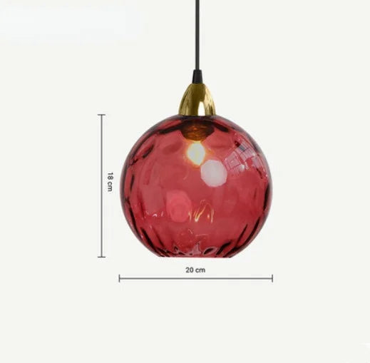 Glazen Bol Hanglamp voor Woonkamer, Eetkamer & Slaapkamer | Stijlvolle LED Verlichting | E27 Fitting | Warm & Koel Licht