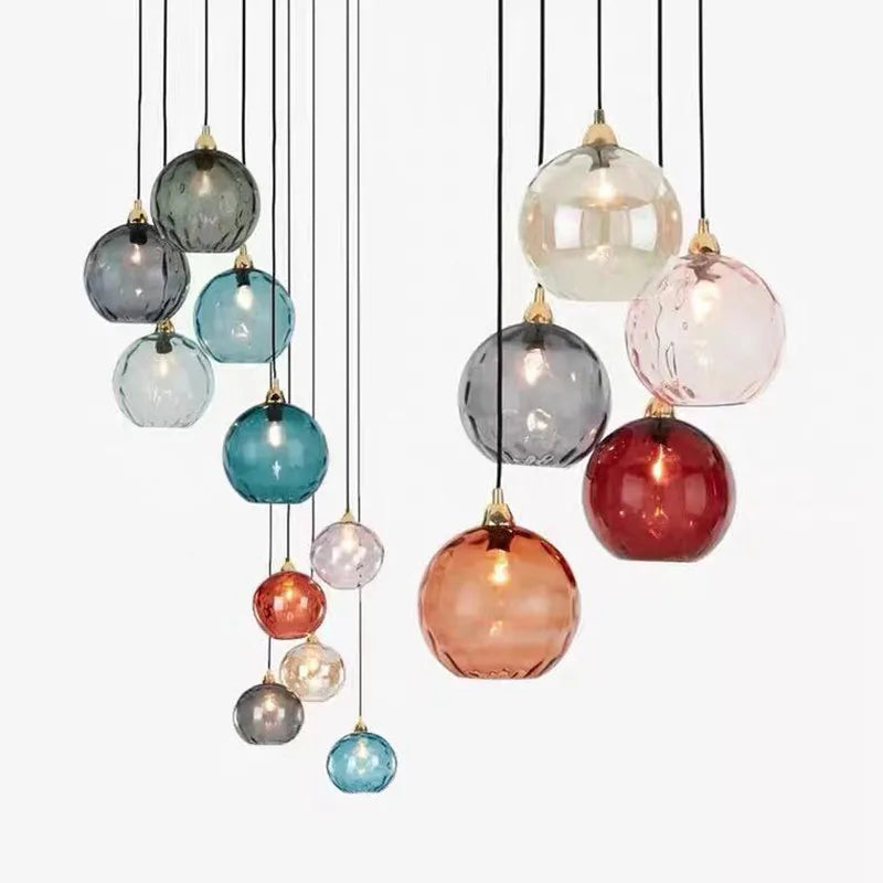 Glazen Bol Hanglamp voor Woonkamer, Eetkamer & Slaapkamer | Stijlvolle LED Verlichting | E27 Fitting | Warm & Koel Licht