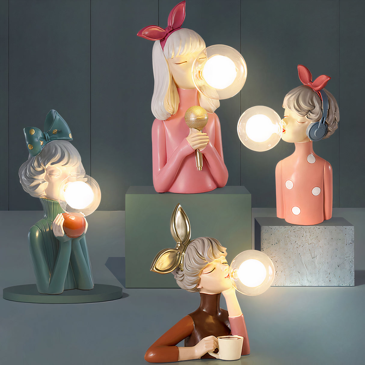 DecoGlam Tafellamp - Luxe Artistieke Verlichting voor Woonkamer & Slaapkamer | Metaal en Glas Ontwerp