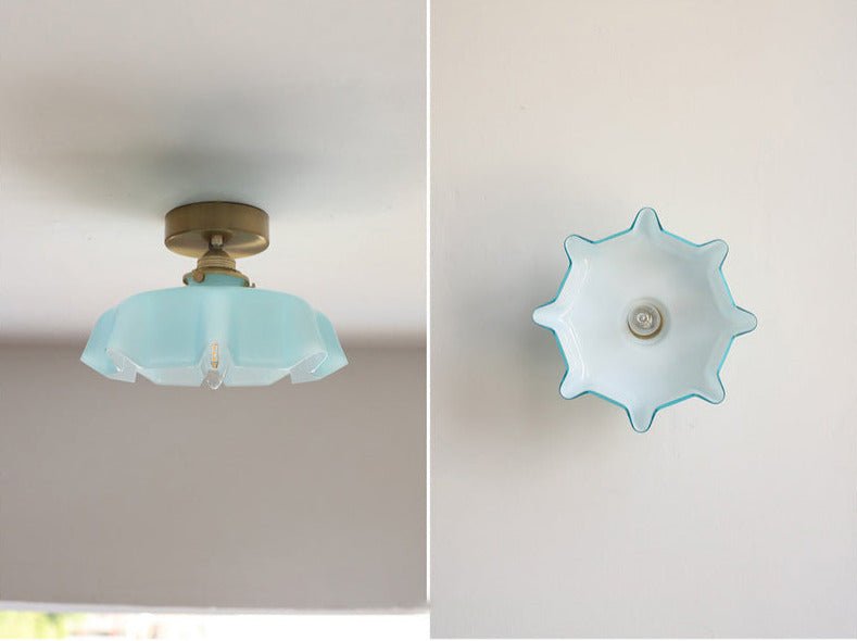 Glazen Bloem Plafond- en Hanglampen