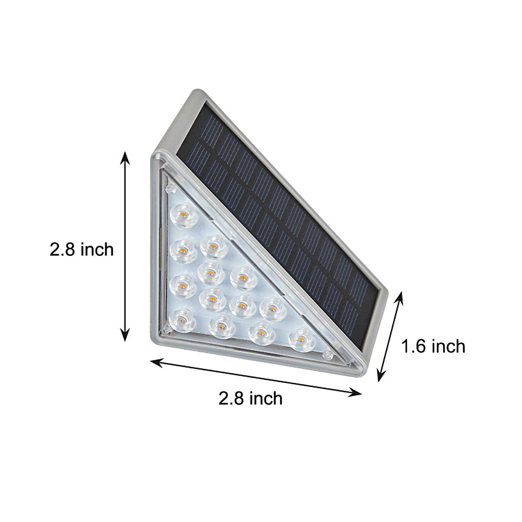 Driehoekige Intelligente Waterdichte LED Solar Buiten Trapverlichting