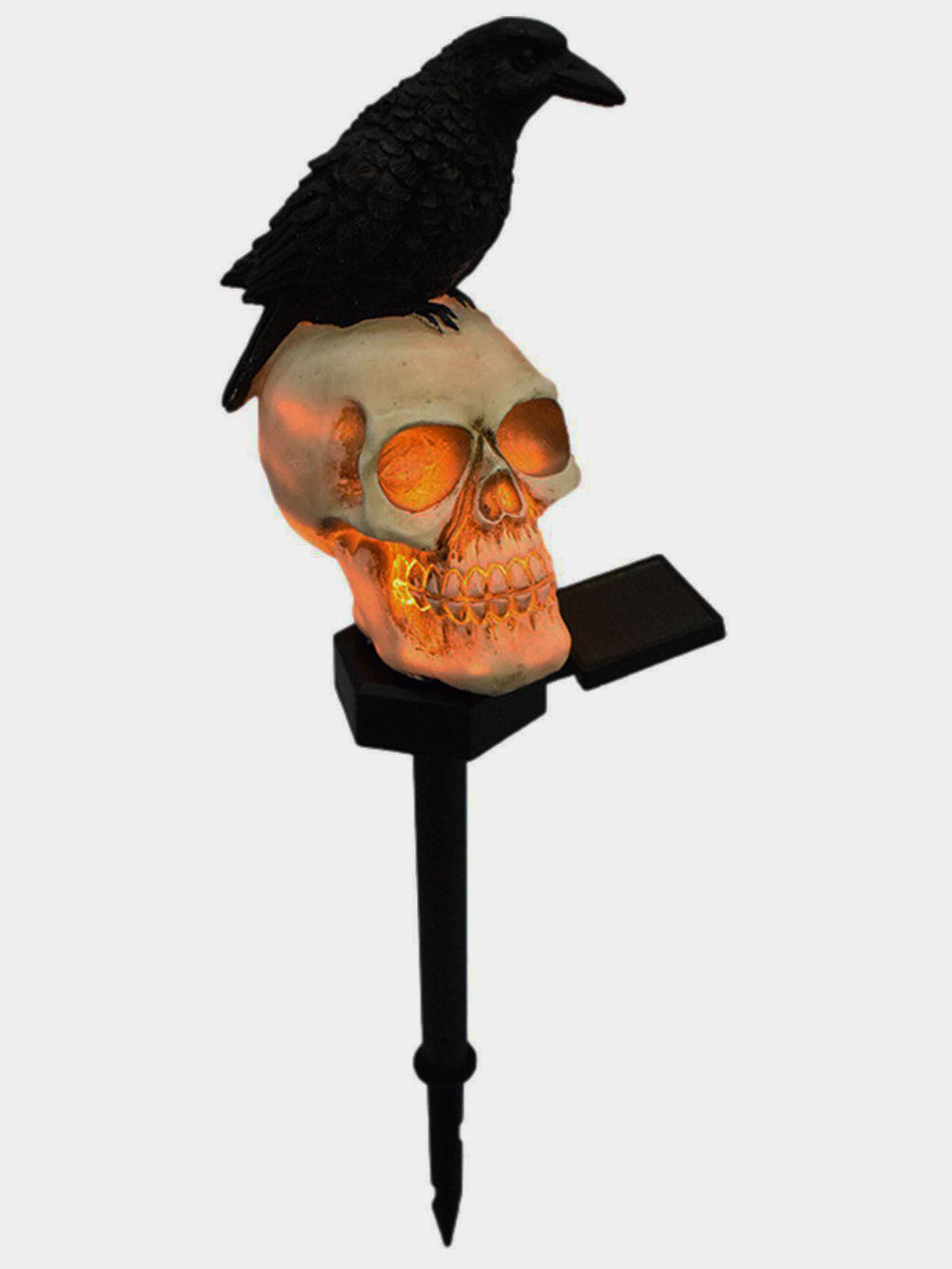 Solar Schedel & Kraaien Tuinverlichting | Weerbestendige Zonne-energie Halloween Decoraties met Automatisch Opladen