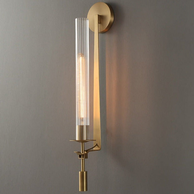 Moderne Gefluteerde Glazen Wandlamp