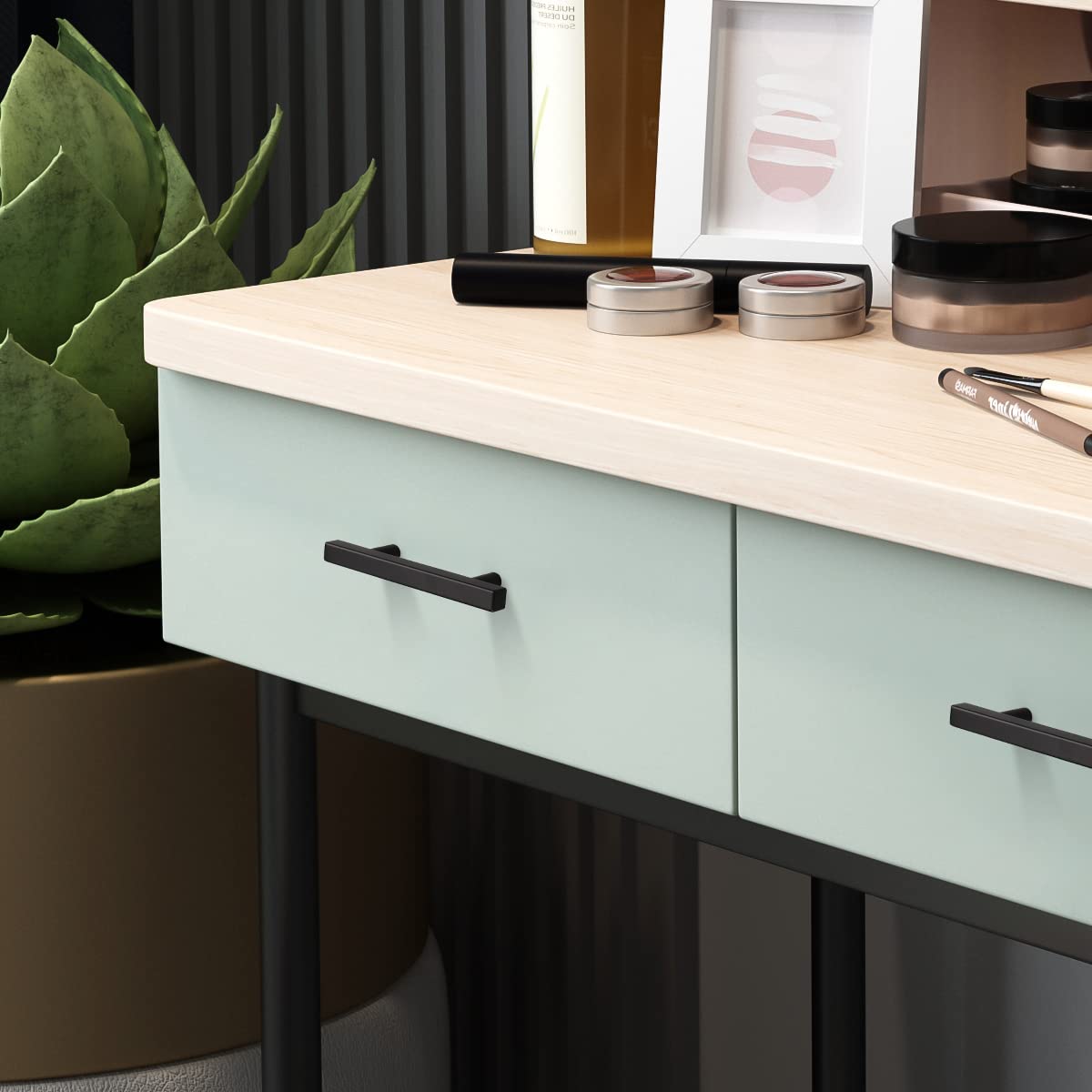 Moderne Vierkante Zwarte Keukenkast Handgrepen