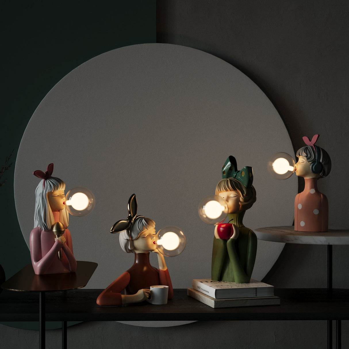 DecoGlam Tafellamp - Luxe Artistieke Verlichting voor Woonkamer & Slaapkamer | Metaal en Glas Ontwerp