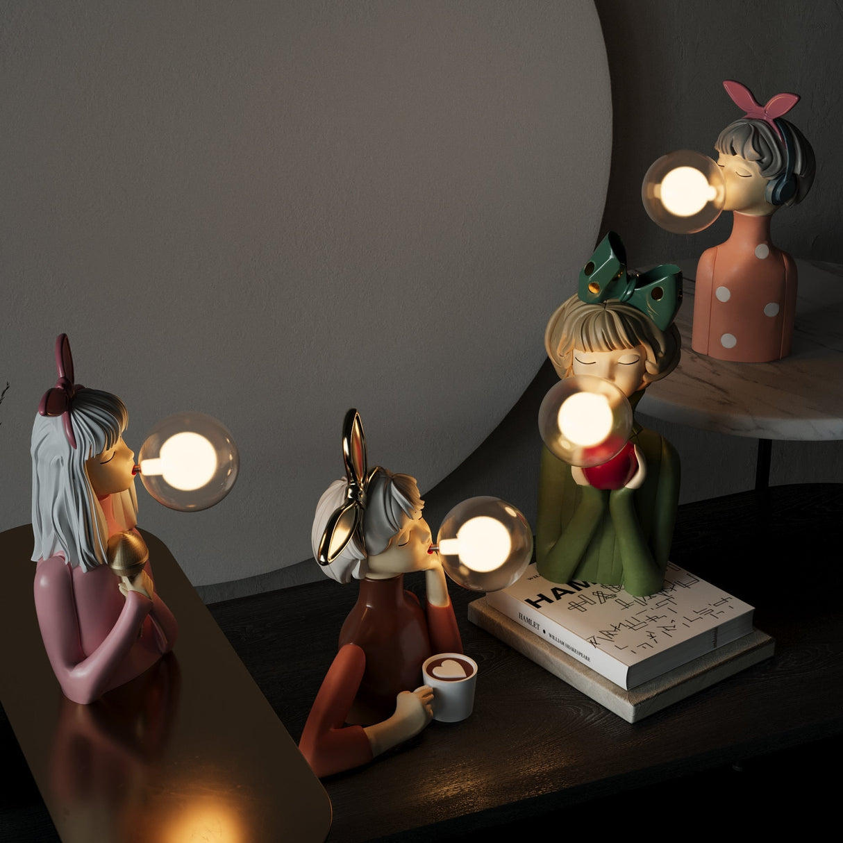 DecoGlam Tafellamp - Luxe Artistieke Verlichting voor Woonkamer & Slaapkamer | Metaal en Glas Ontwerp