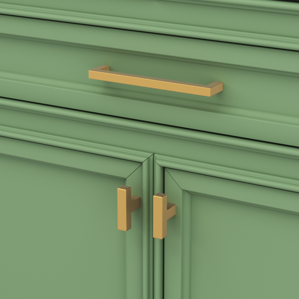 Moderne Gouden Kastgrepen Vierkante Ladegrepen - 15 Stuks