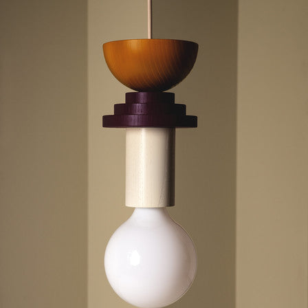 Design Gekleurde Houten Blokken Hanglamp