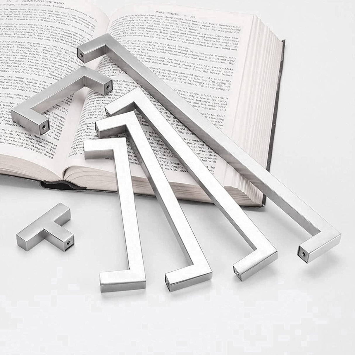 Keukenkast Trekt Geborsteld Nikkel Roestvrijstalen Kastgrepen