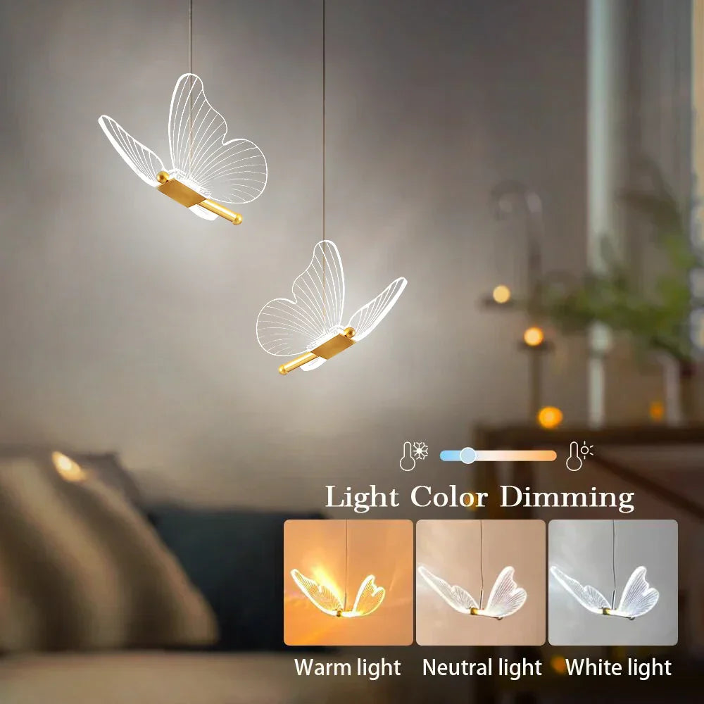 LED Vlinder Hanglampen - Uniek Design voor Creatieve Verlichting in Elke Ruimte