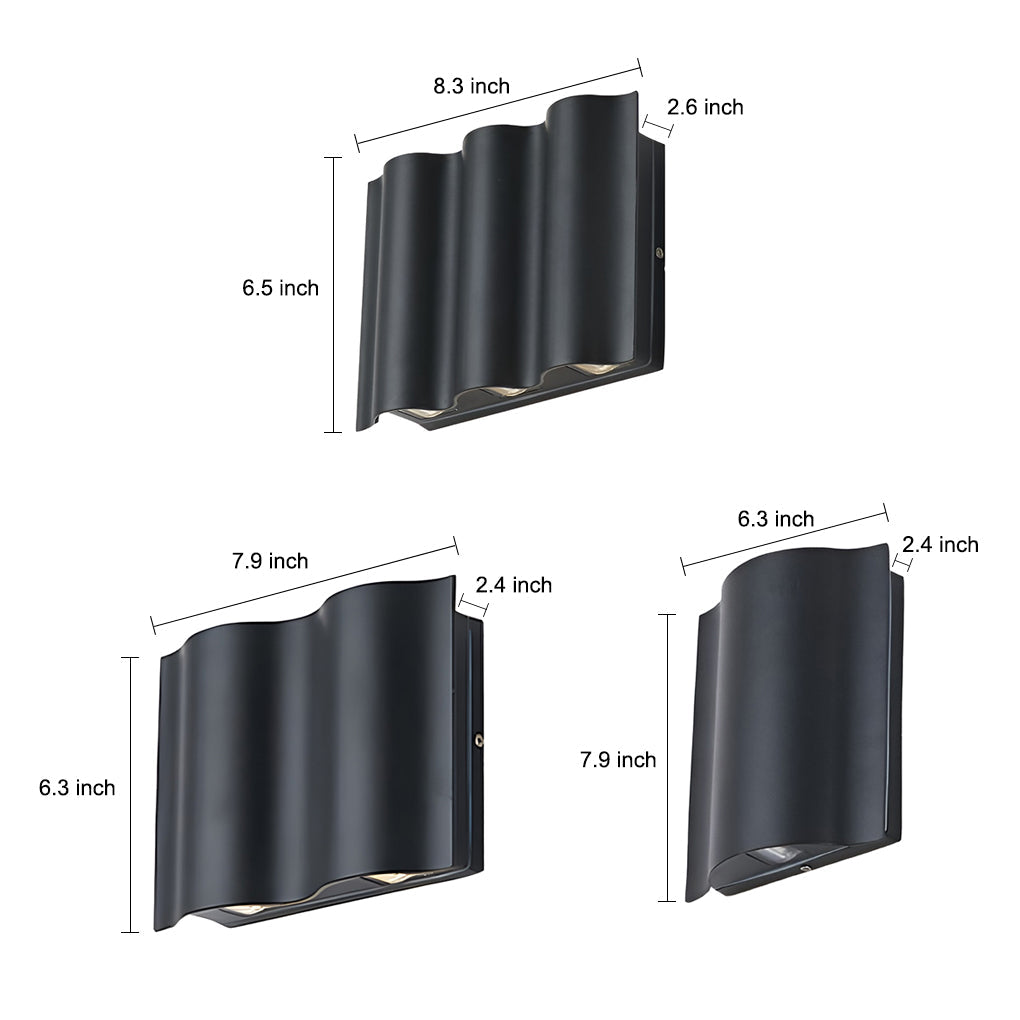 Uniek Arc Design LED Wandlamp Boven- en Benedenverlichting Waterdichte Buitenwandlampen