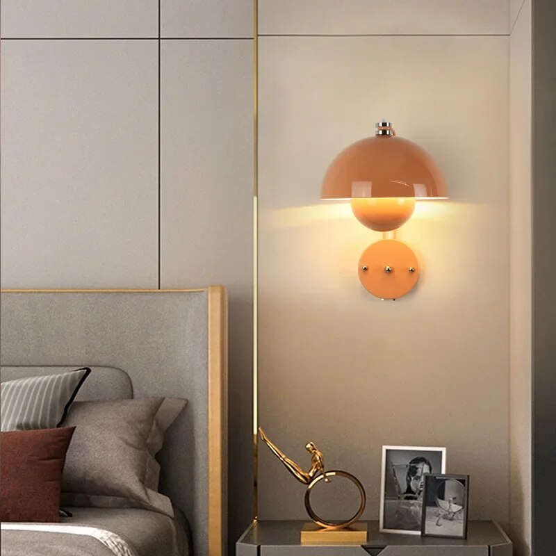 Moderne LED Wandlamp met Paddenstoel | Stijlvolle Nachtlamp voor Slaapkamers & Woonkamers