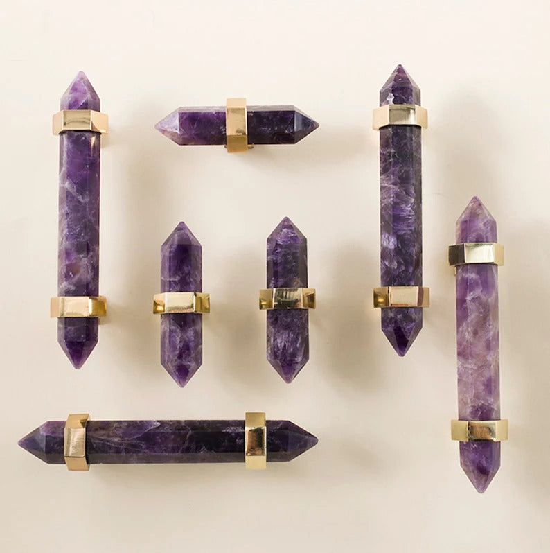 Luxe Natuurlijke Kristallen Kastgrepen en Wardrobe T Bar Knoppen