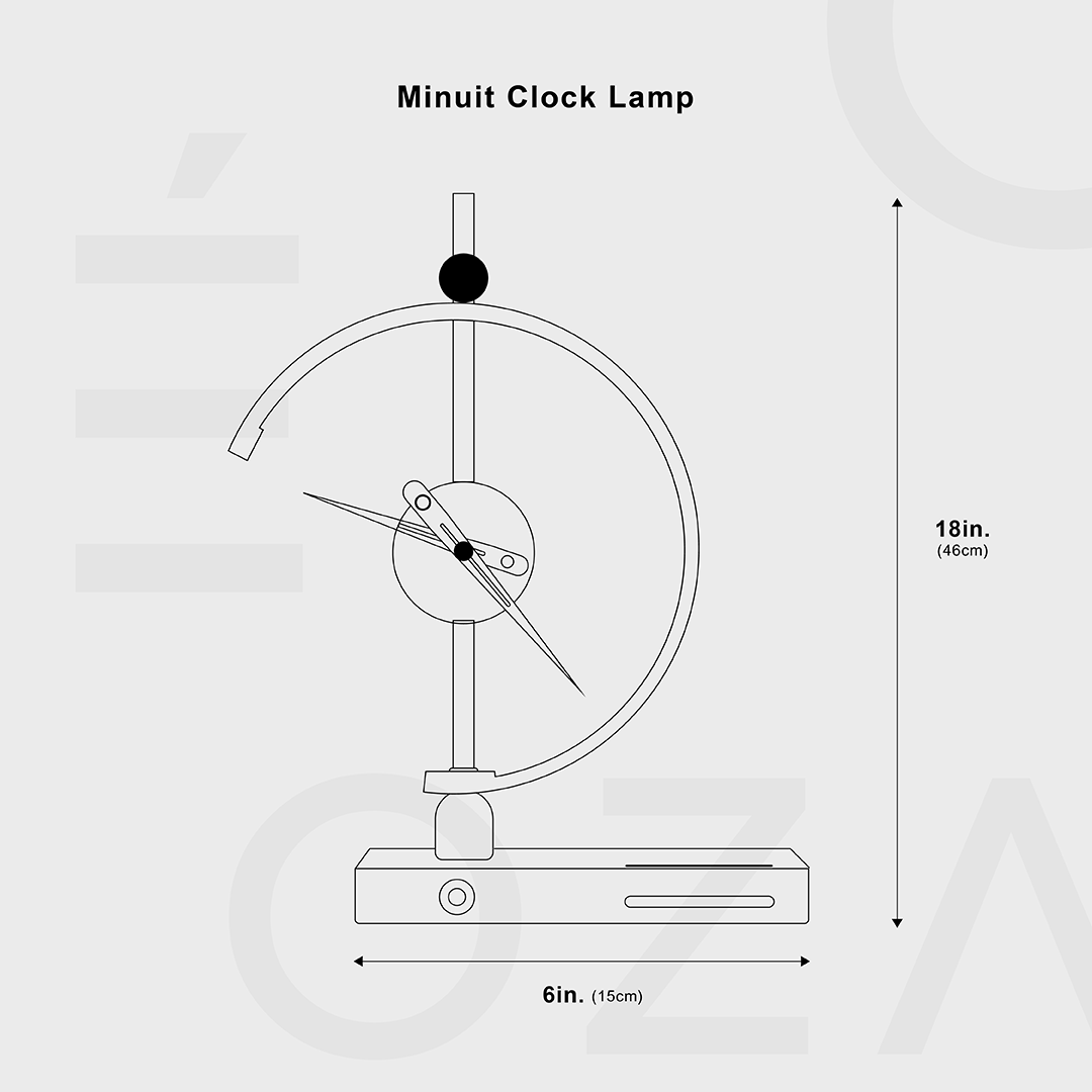 Minuit Klok Lamp