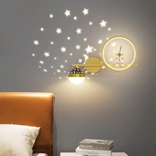 Stijlvolle Kinder Wandlamp | Rustgevende LED Verlichting voor Kinderkamer | Veilige & Kindvriendelijke Wanddecoratie