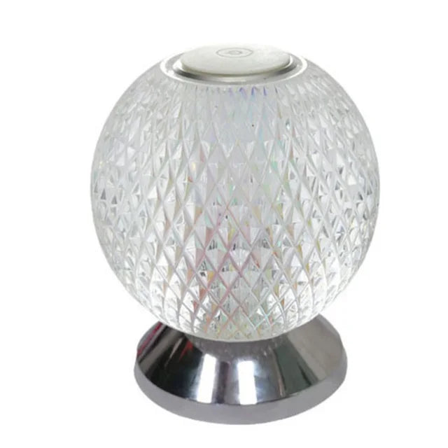 FlexiLuxe - Draadloze Kristallen Tafellamp met LED Verlichting, Luxe Decoratieve Lamp voor Woonkamer en Slaapkamer