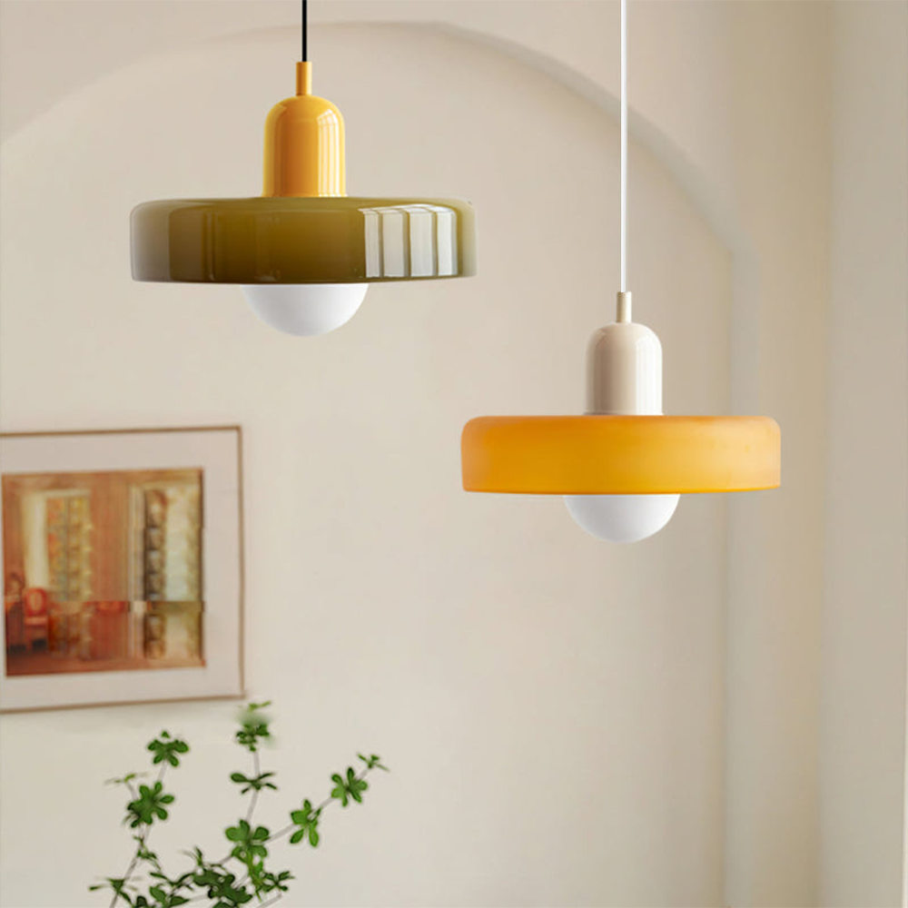 Bauhaus Kleurvolle Glazen Hanglamp - Moderne Design Lamp voor Woonkamer en Eetkamer