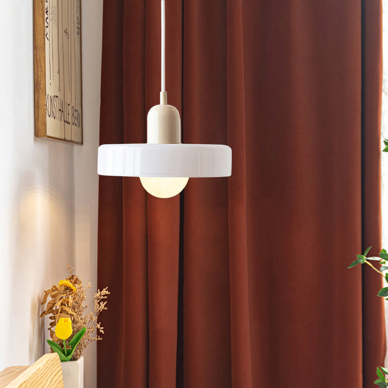 Bauhaus Glas-in-lood Hanglamp