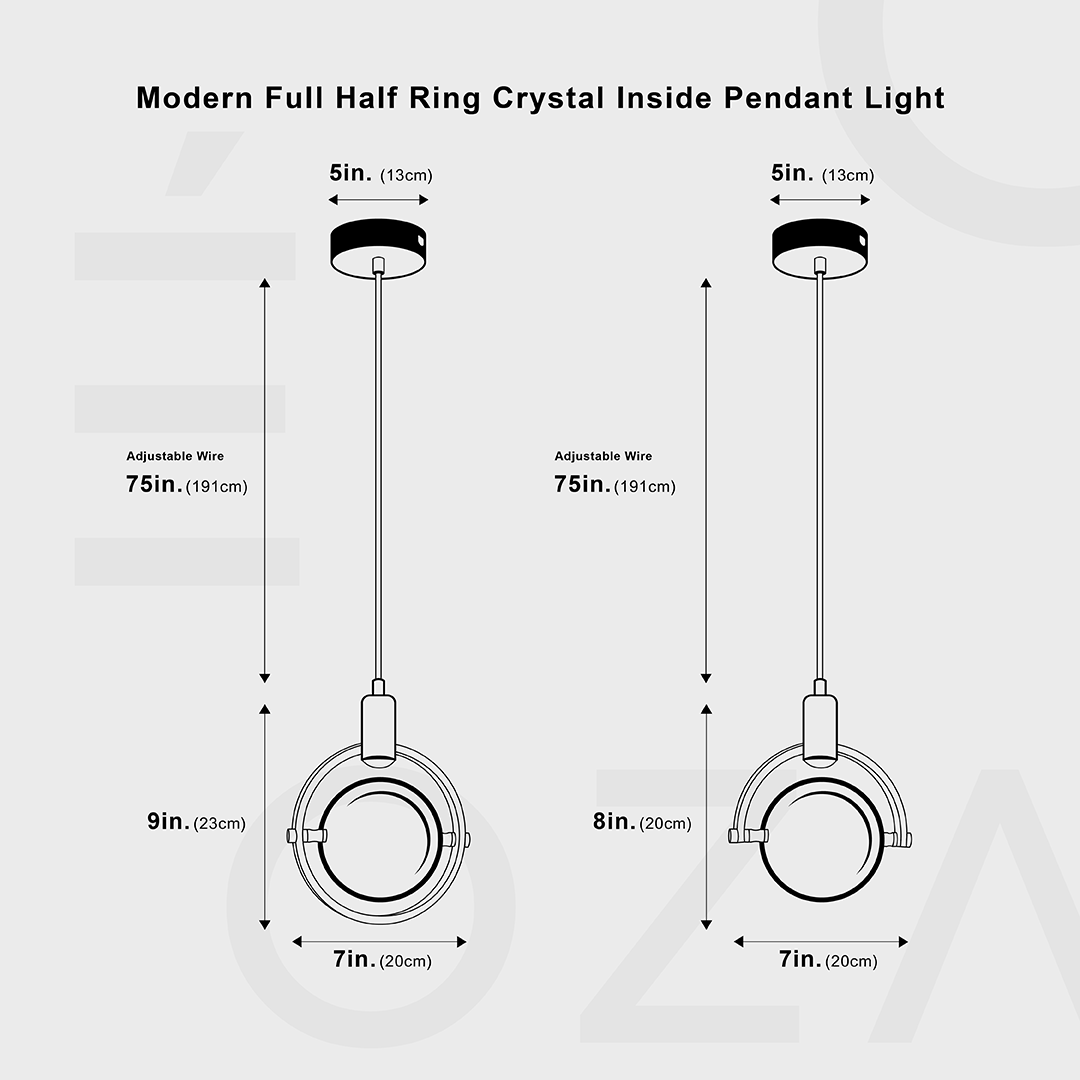 Moderne Ring Kristallen LED Hanglamp