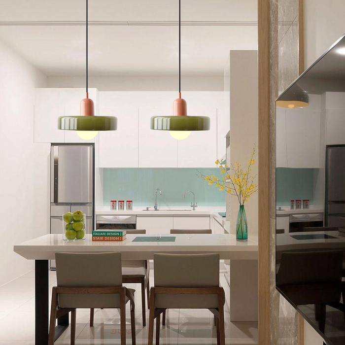 Bauhaus Kleurvolle Glazen Hanglamp - Moderne Design Lamp voor Woonkamer en Eetkamer