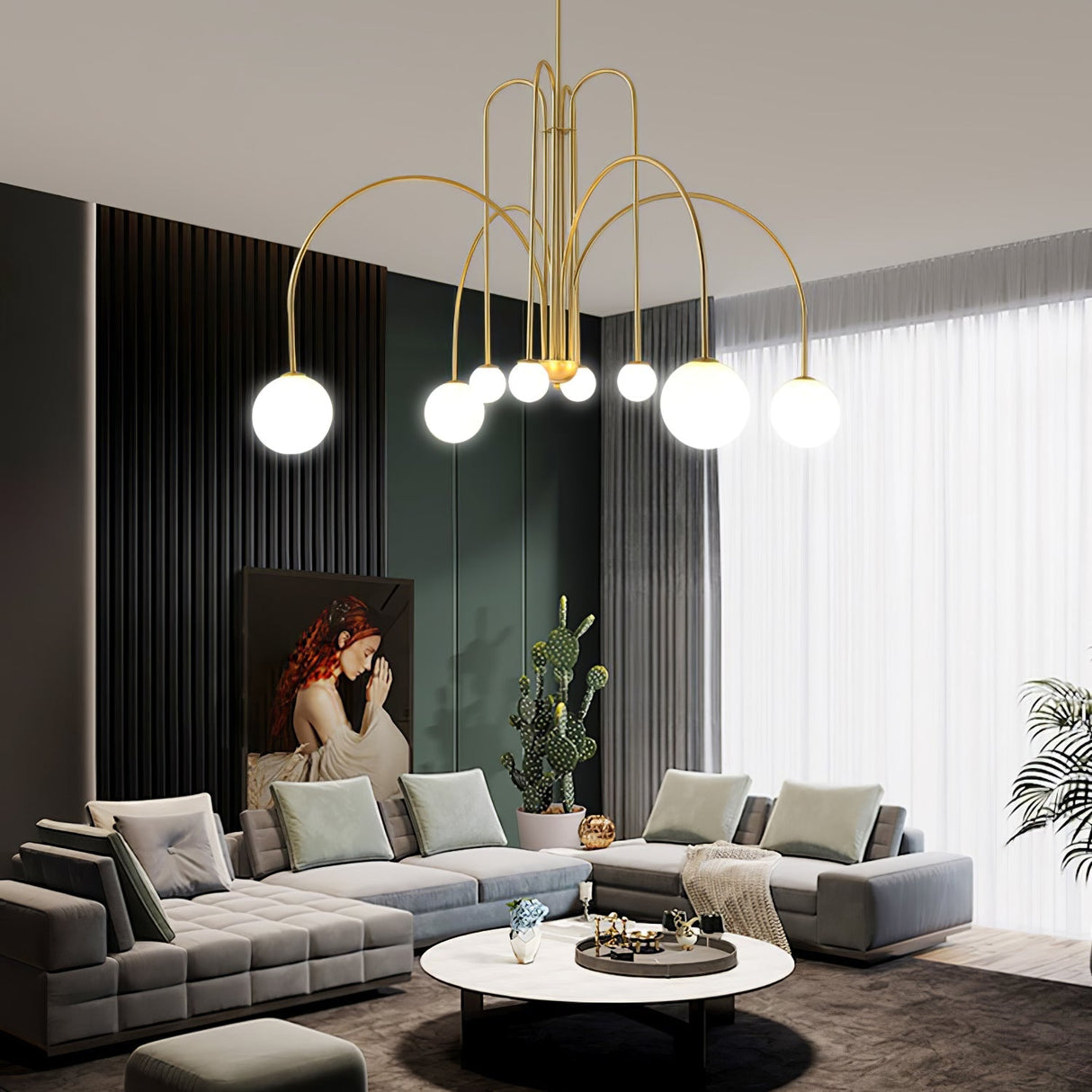 Moderne Gran Finale Hangende Kroonluchters Lange Lijn Metaal Lichtarmatuur