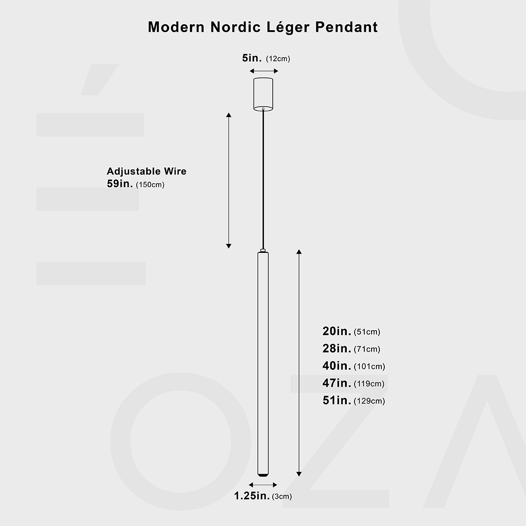 Moderne Nordic Léger Hanglamp