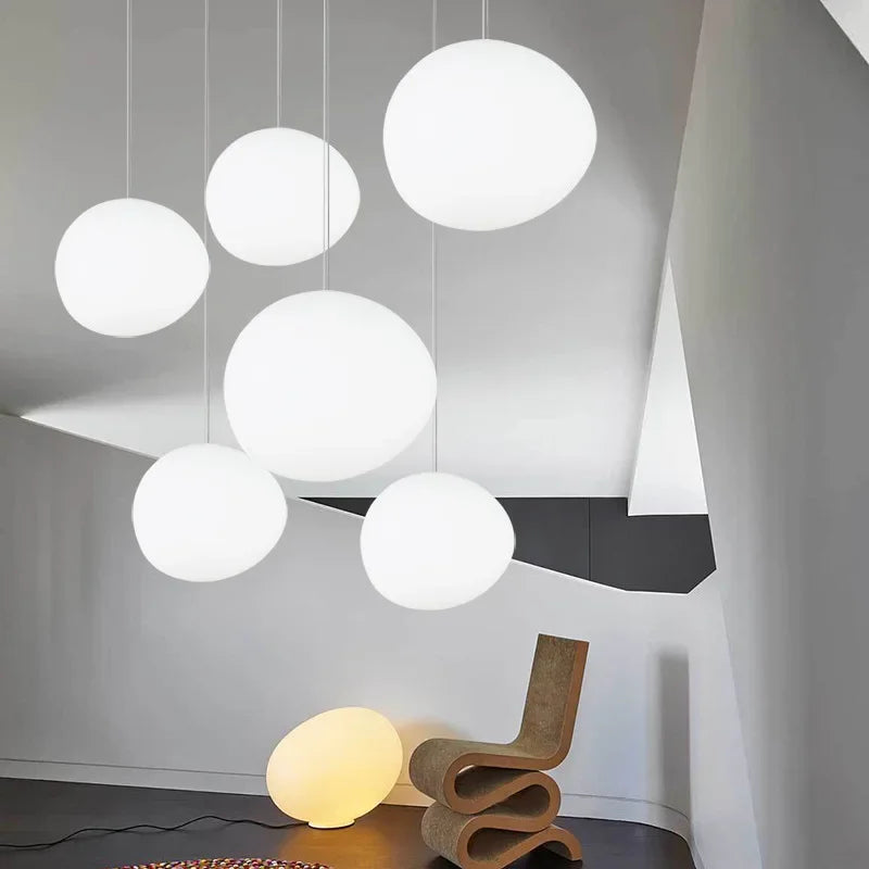 Moderne Ronde Glazen Hanglamp – Sfeervolle Verlichting voor Woonkamer en Eetkamer | Verschillende Maten Beschikbaar