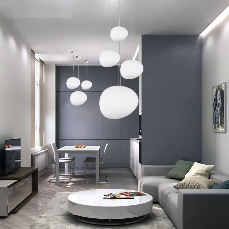 Moderne Ronde Glazen Hanglamp – Sfeervolle Verlichting voor Woonkamer en Eetkamer | Verschillende Maten Beschikbaar