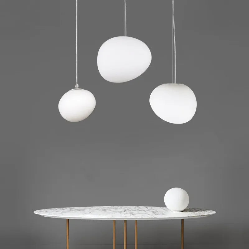 Moderne Ronde Glazen Hanglamp – Sfeervolle Verlichting voor Woonkamer en Eetkamer | Verschillende Maten Beschikbaar