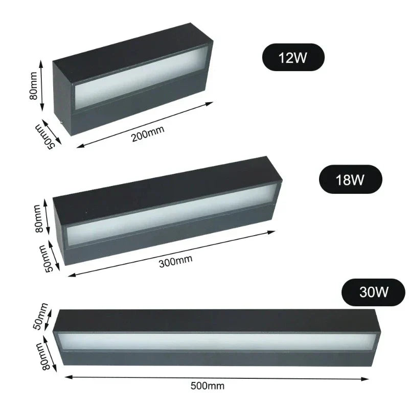 LumiWall - Moderne Waterdichte LED Wandlamp voor Buiten | Krachtige Verlichting
