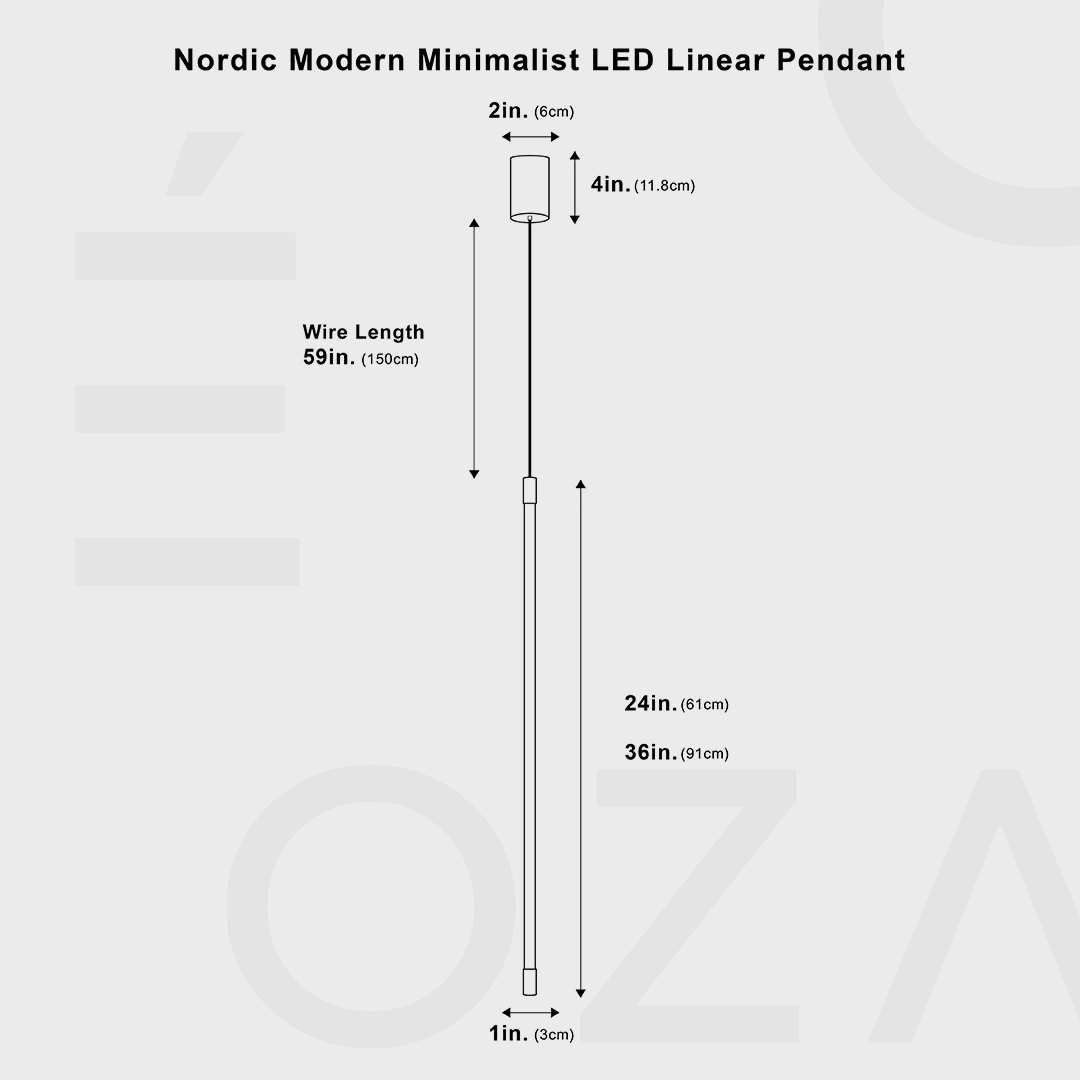Nordic Moderne Minimalistische LED Lineaire Hanglamp