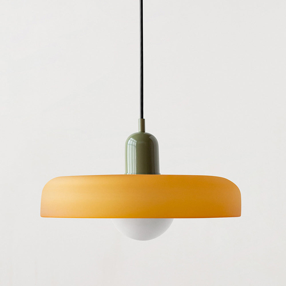 Bauhaus Glas-in-lood Hanglamp