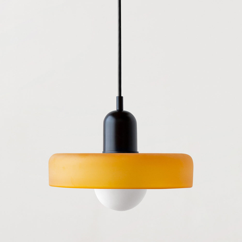 Bauhaus Glas-in-lood Hanglamp