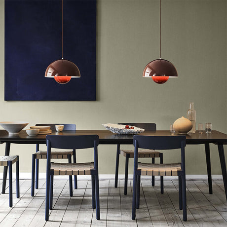 Scandinavische Hanglamp - Elegante 1-Licht Halfronde Verlichting voor Woonkamer en Slaapkamer