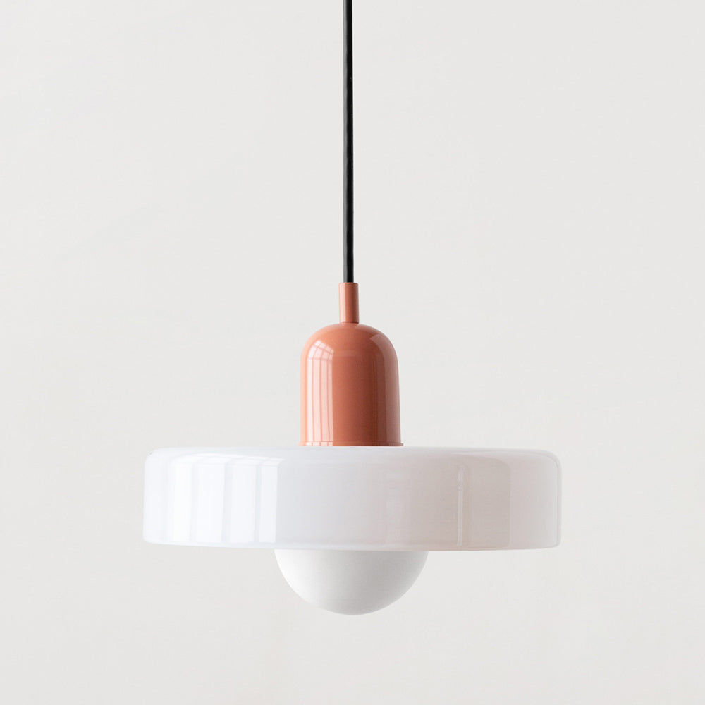 Bauhaus Glas-in-lood Hanglamp