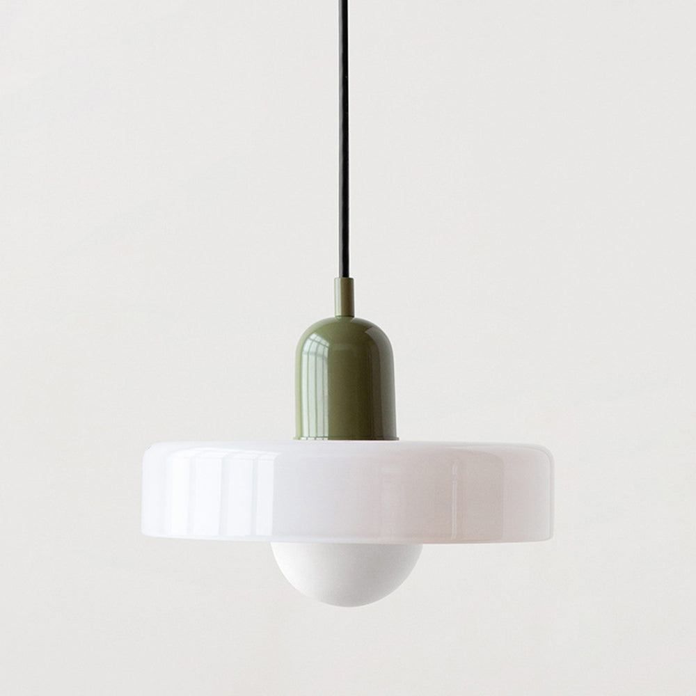 Bauhaus Glas-in-lood Hanglamp