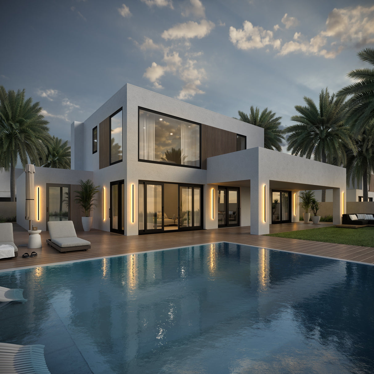 Sierlijke Outdoor Lineaire Wandlamp IP65