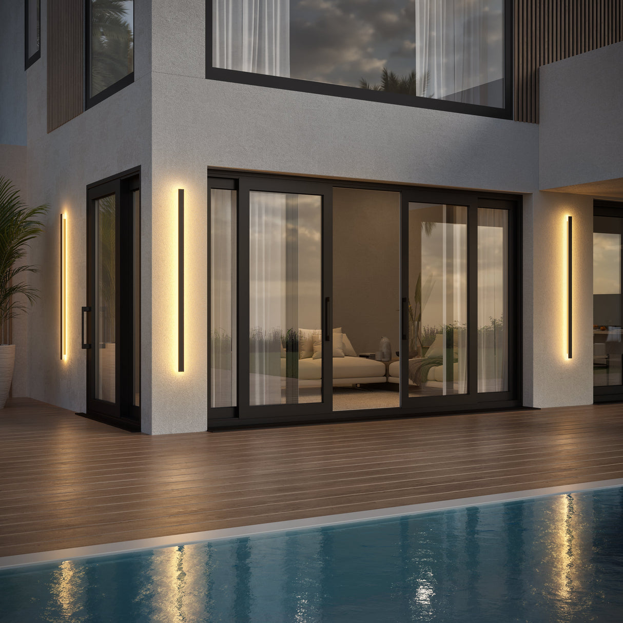 Sierlijke Outdoor Lineaire Wandlamp IP65