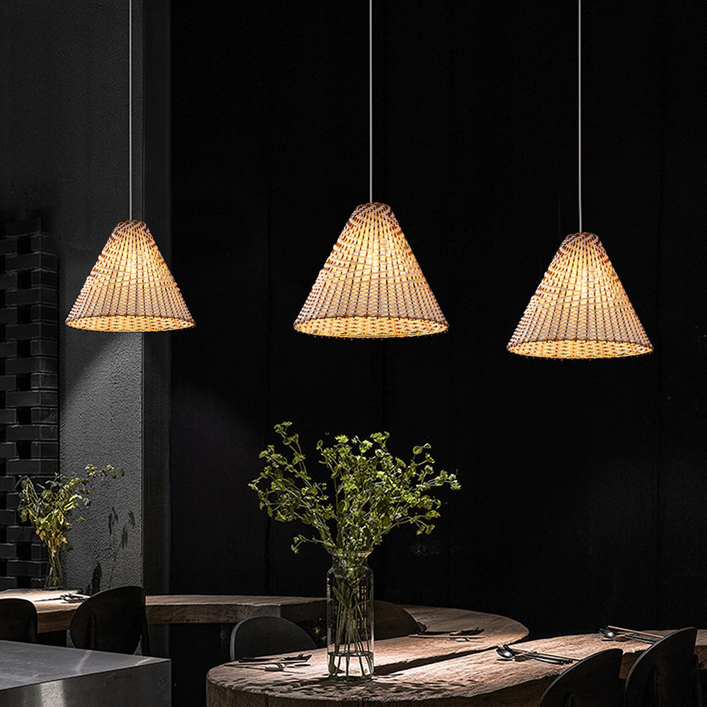Boho Handgemaakte Rieten Hanglamp - Unieke Natuurlijke Verlichting voor Eetkamer & Woonkamer