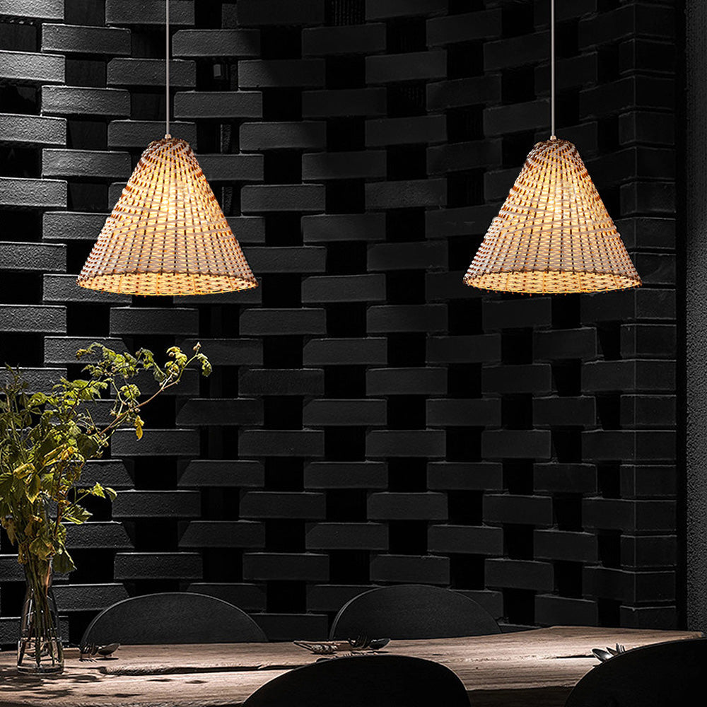 Boho Handgemaakte Rieten Hanglamp - Unieke Natuurlijke Verlichting voor Eetkamer & Woonkamer