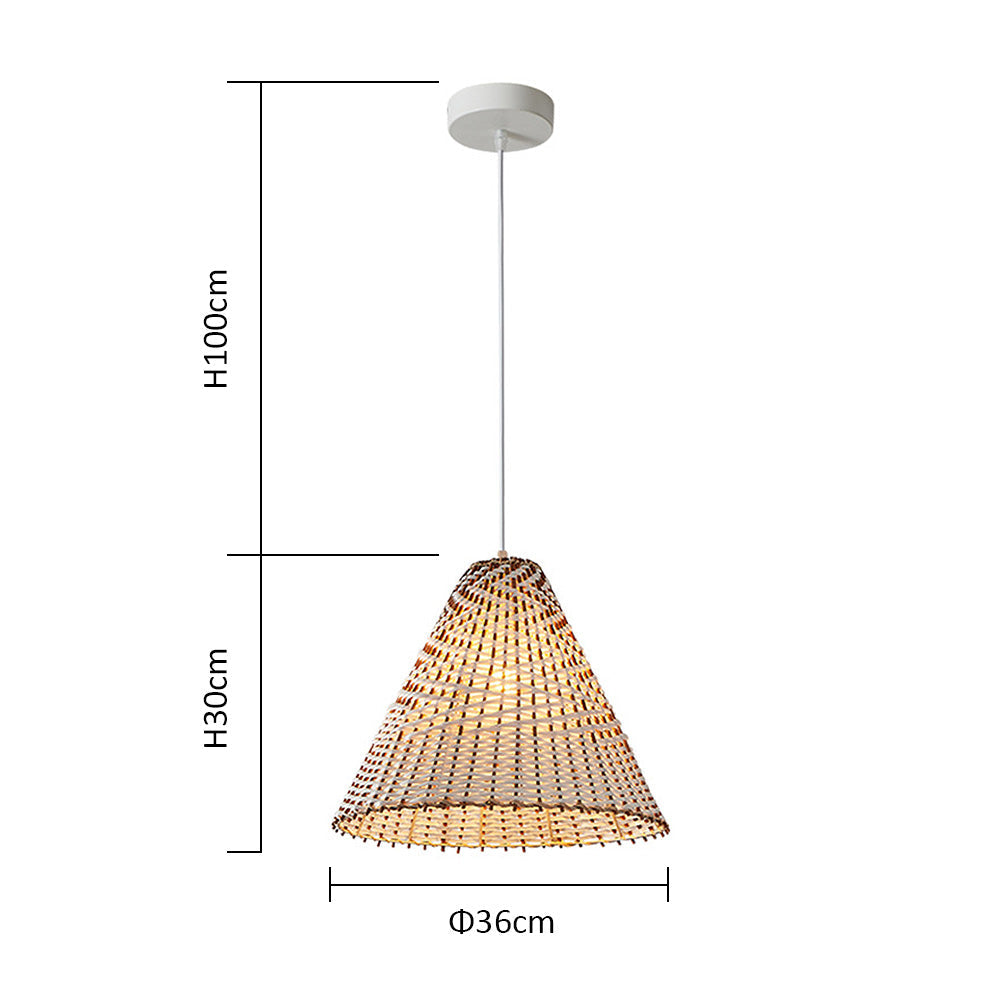 Boho Handgemaakte Rieten Hanglamp - Unieke Natuurlijke Verlichting voor Eetkamer & Woonkamer