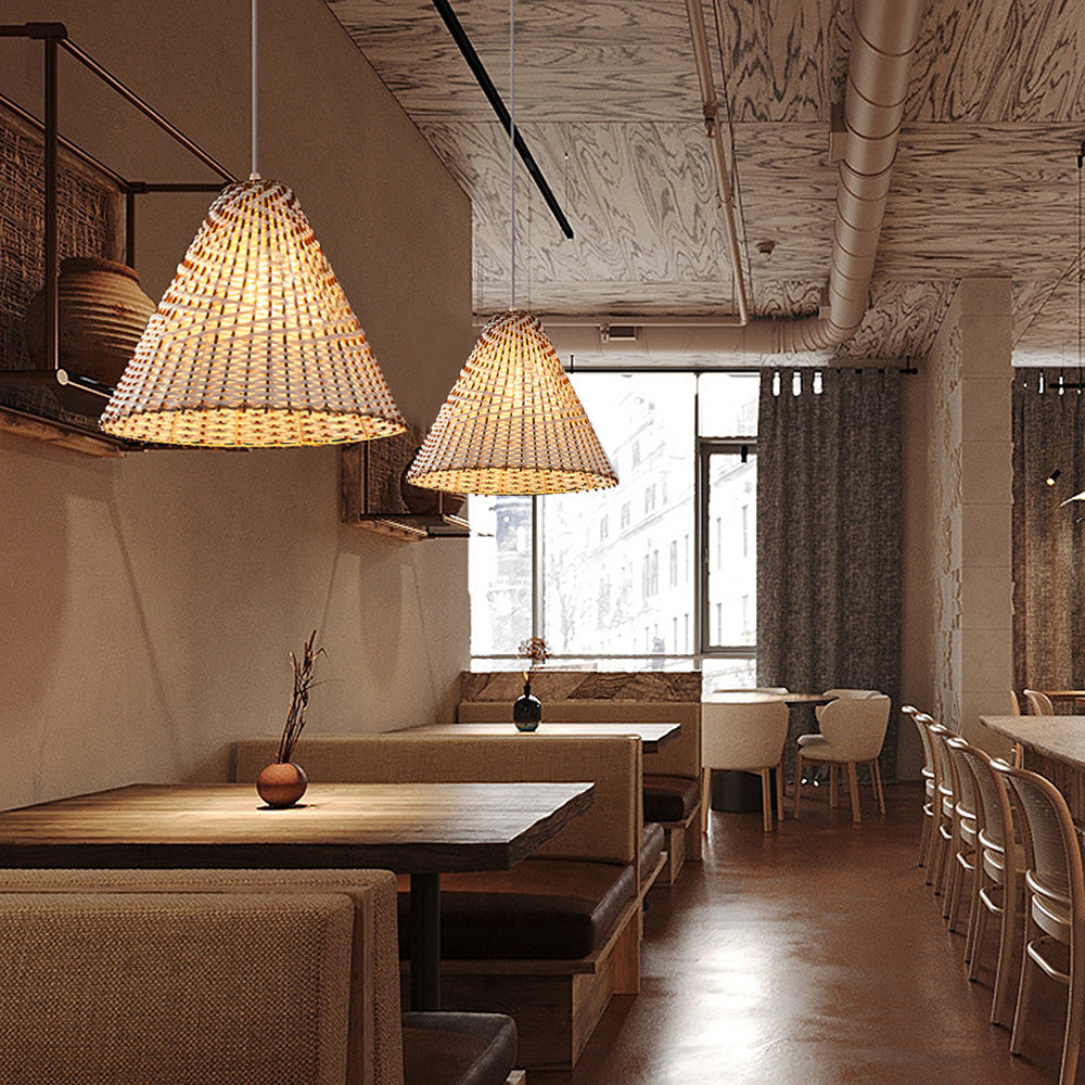 Boho Handgemaakte Rieten Hanglamp - Unieke Natuurlijke Verlichting voor Eetkamer & Woonkamer