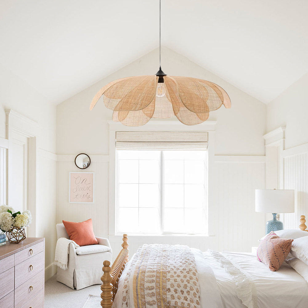 Rotan Bloem Rustieke Hanglamp