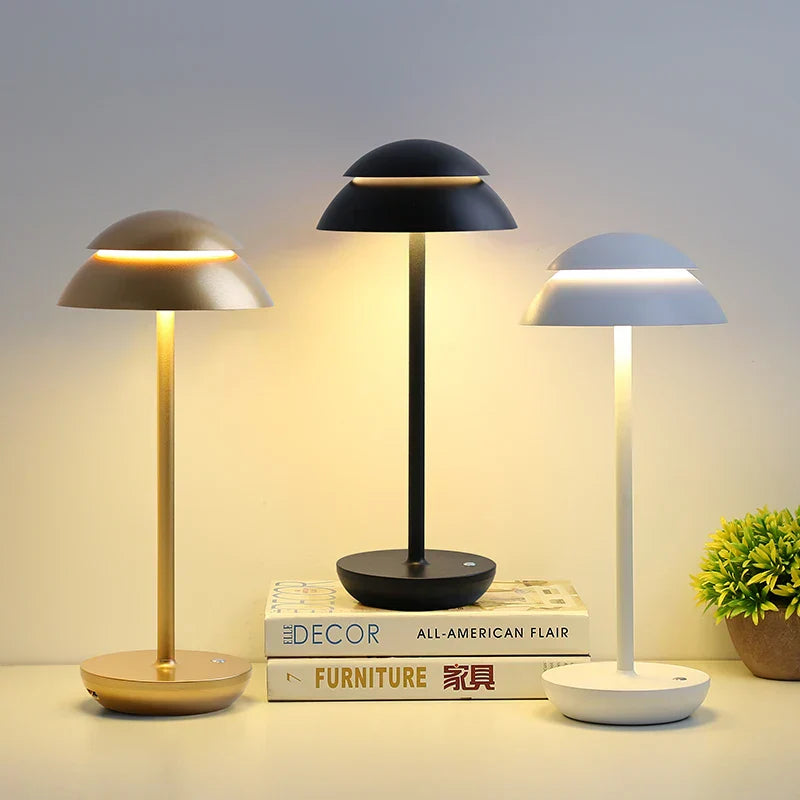 Moderne Oplaadbare LED Tafellamp | Draadloze Touch Verlichting met Verstelbare Helderheid