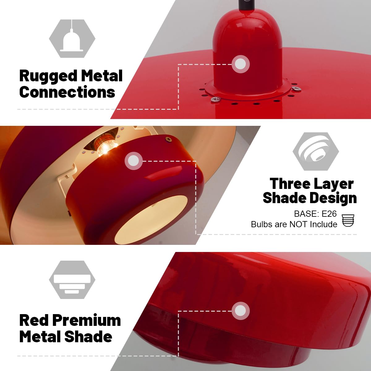 Middeleeuwse IJzeren Retro Enkele Kop Bauhaus Hanglamp