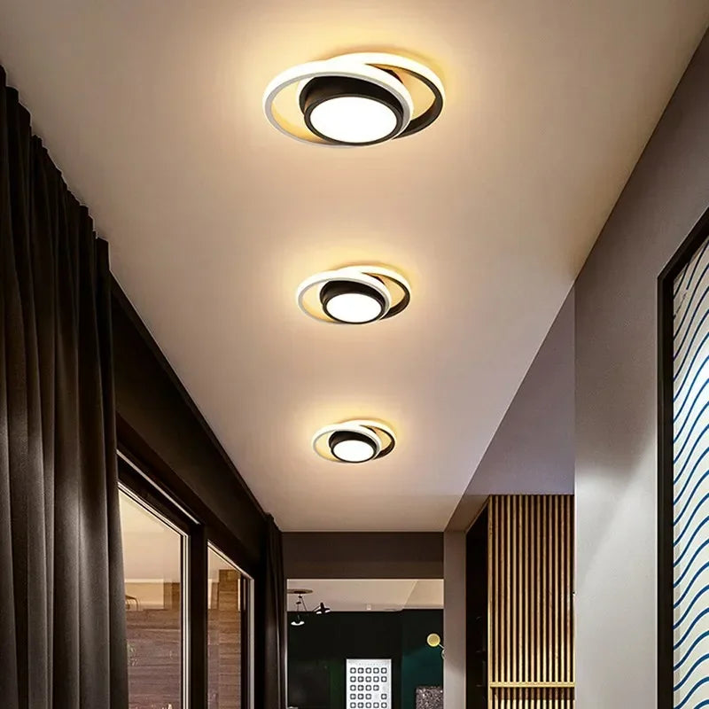 Moderne LED Plafondlamp 18W | Creatief Ontwerp met 2 Ringen | Energiezuinige Verlichting voor Woonkamer & Kantoor 24 cm
