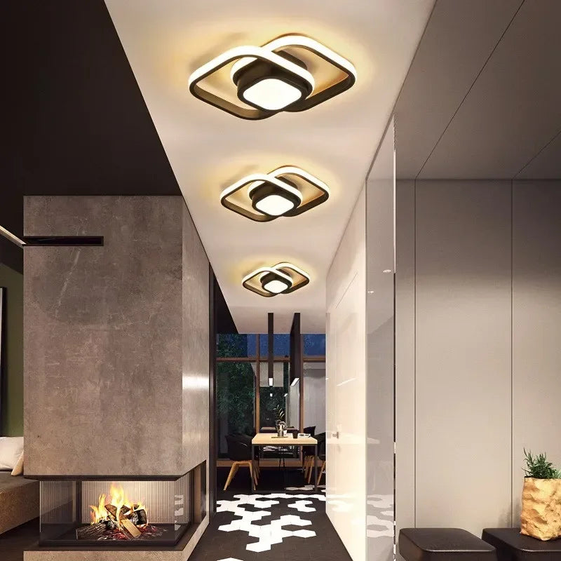 Moderne LED Plafondlamp 18W | Creatief Ontwerp met 2 Ringen | Energiezuinige Verlichting voor Woonkamer & Kantoor 24 cm