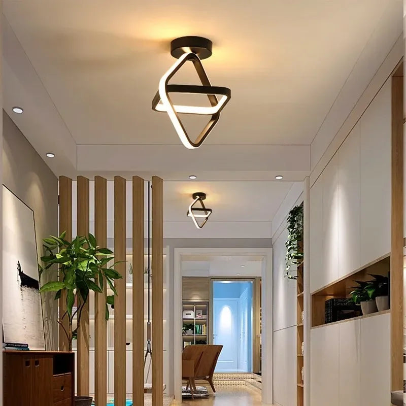 Moderne LED Plafondlamp 18W | Creatief Ontwerp met 2 Ringen | Energiezuinige Verlichting voor Woonkamer & Kantoor 24 cm