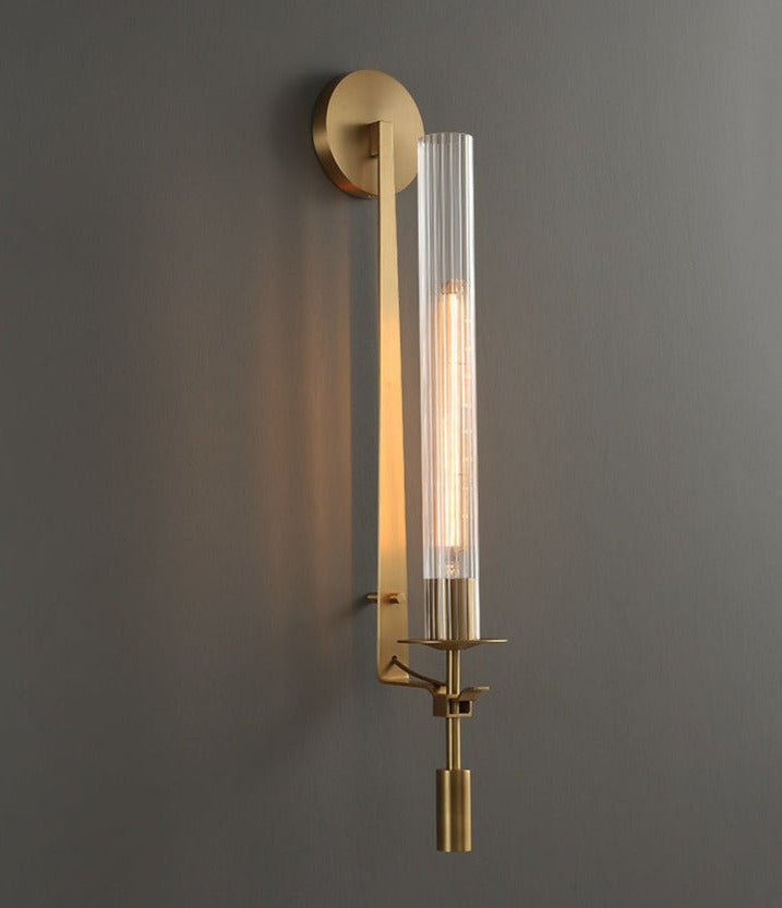 Moderne Gefluteerde Glazen Wandlamp