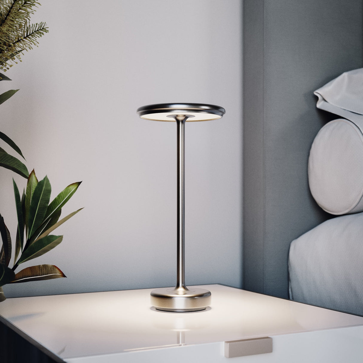 Copenhagen - Draadloze LED Tafellamp met Dimbare Verlichting, Geschikt voor Binnen en Buiten